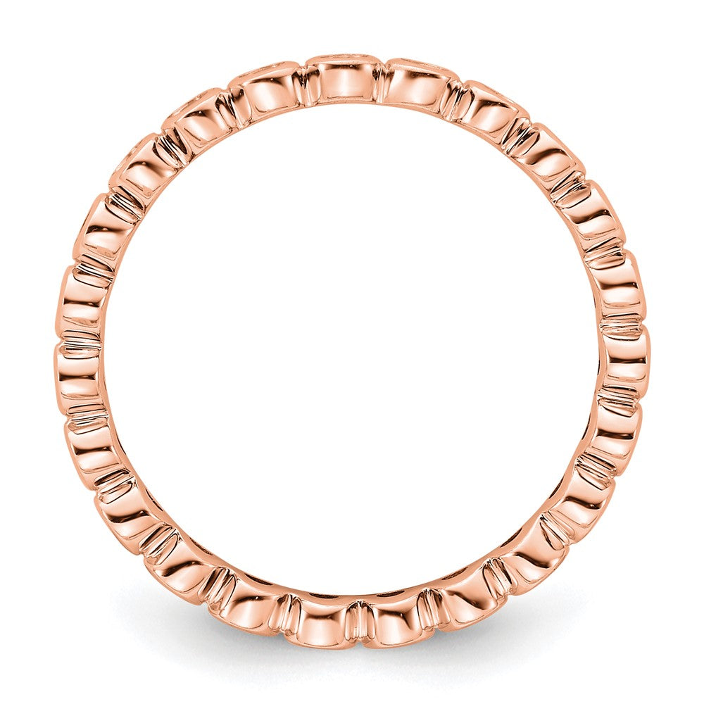 14k Rose Gold Polished Bezel-set 1/2 carat Diamond Complete Eternity Band