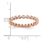 14k Rose Gold Polished Bezel-set 1/2 carat Diamond Complete Eternity Band