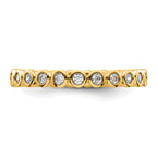 14k Polished Bezel-set 1/2 carat Diamond Complete Eternity Band