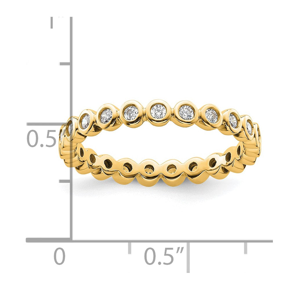 14k Polished Bezel-set 1/2 carat Diamond Complete Eternity Band