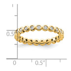 14k Polished Bezel-set 1/2 carat Diamond Complete Eternity Band