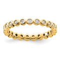 14k Polished Bezel-set 1/2 carat Diamond Complete Eternity Band