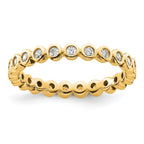 14k Polished Bezel-set 1/2 carat Diamond Complete Eternity Band