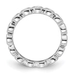 14k White Gold Polished Bezel-set 1 carat Diamond Complete Eternity Band