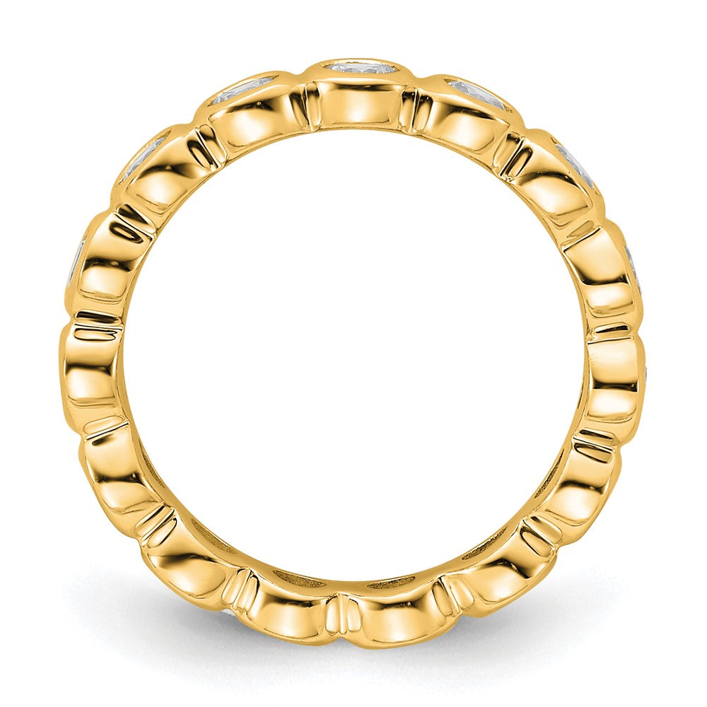 14k Polished Bezel-set 1 carat Diamond Complete Eternity Band