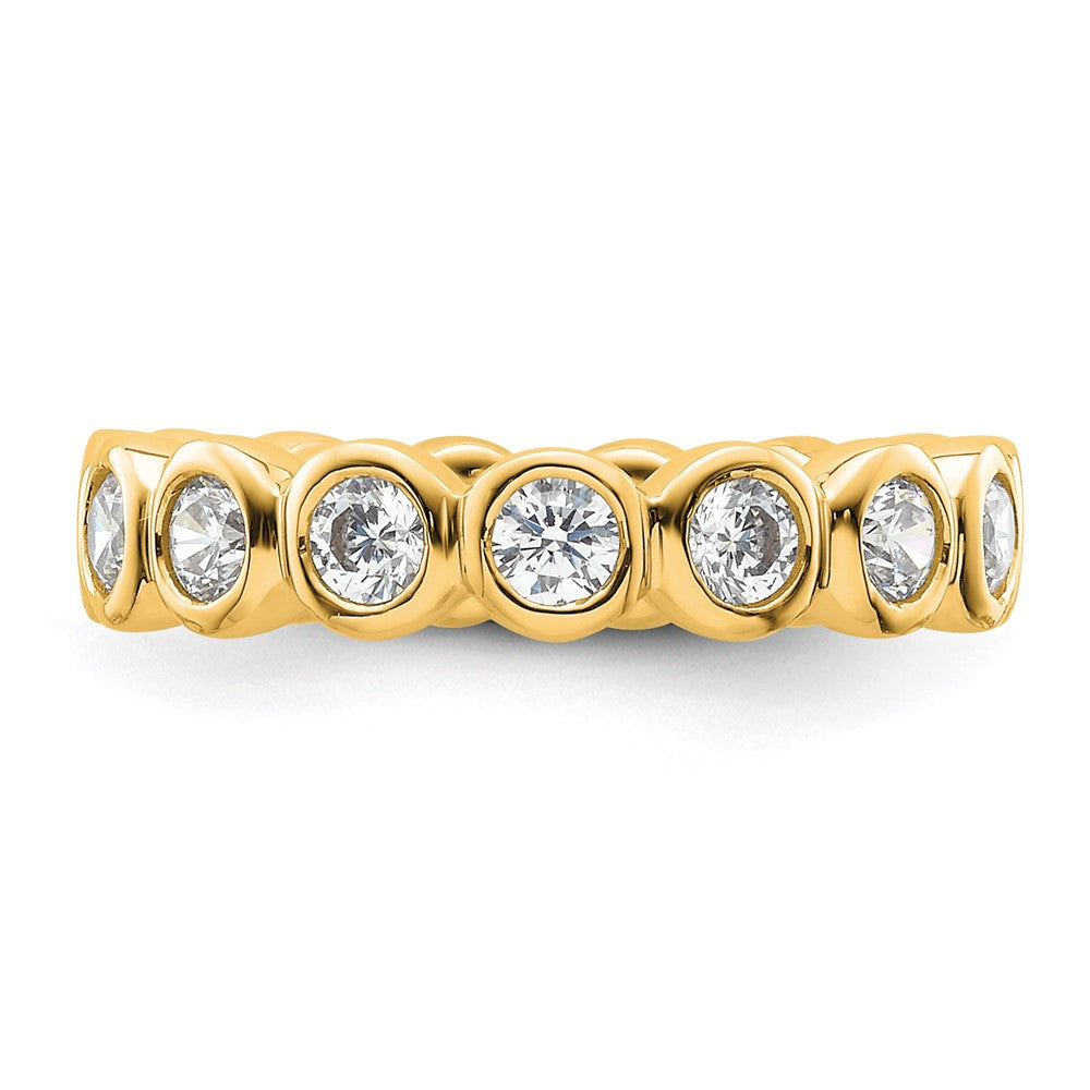 14k Polished Bezel-set 1 carat Diamond Complete Eternity Band