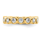 14k Polished Bezel-set 1 carat Diamond Complete Eternity Band