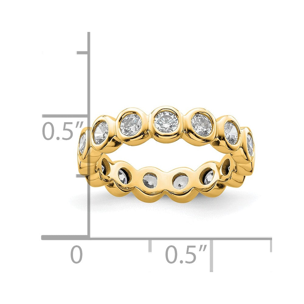 14k Polished Bezel-set 1 carat Diamond Complete Eternity Band