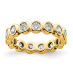 14k Polished Bezel-set 1 carat Diamond Complete Eternity Band