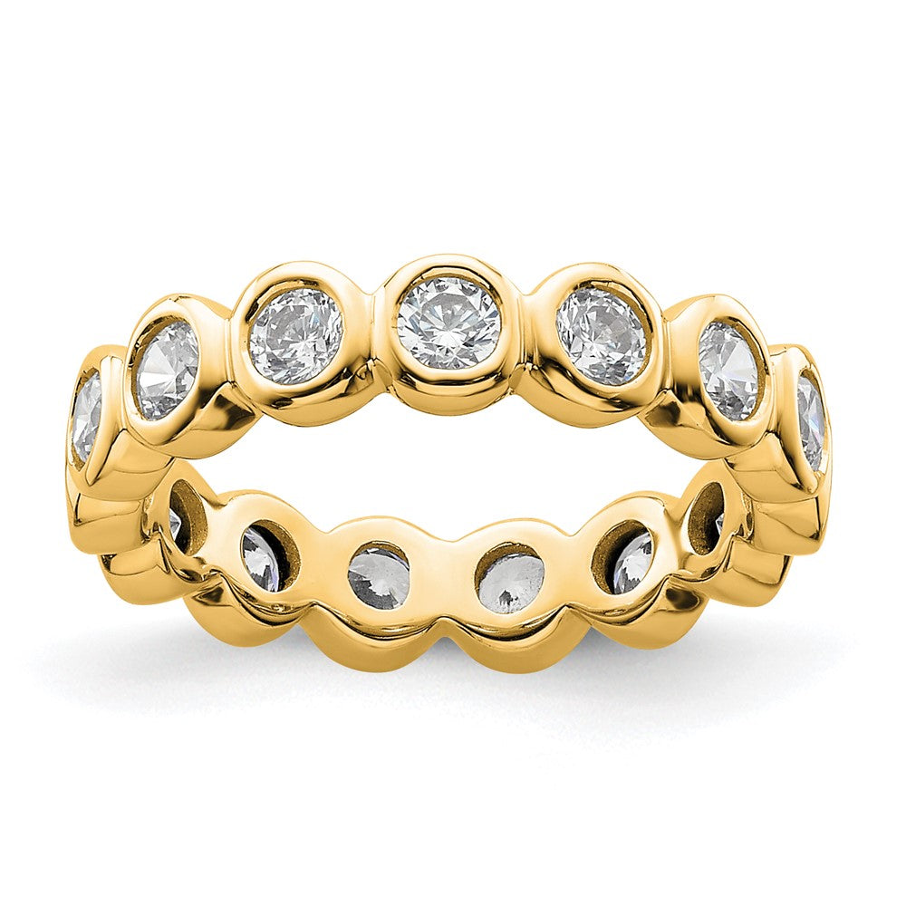 14k Polished Bezel-set 1 carat Diamond Complete Eternity Band