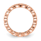 14k Rose Gold Polished Bezel-set 1 carat Diamond Complete Eternity Band