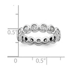 14k White Gold Polished Bezel-set 1 carat Diamond Complete Eternity Band