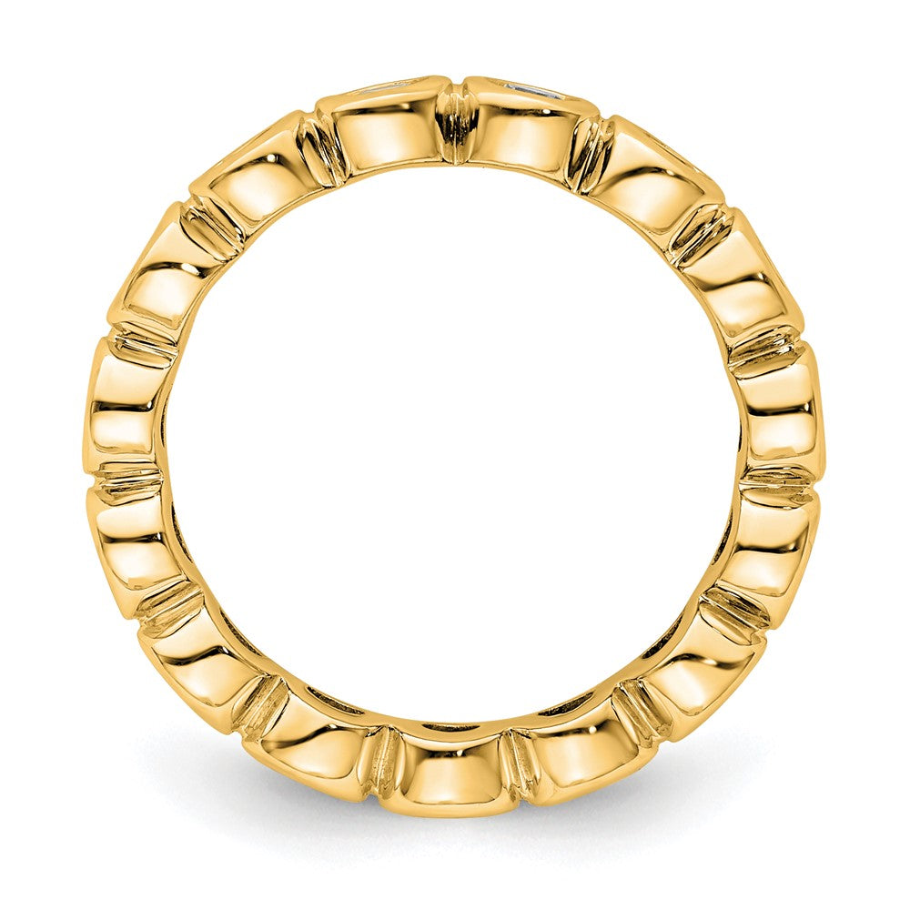 14k Polished Bezel-set 1 carat Diamond Complete Eternity Band