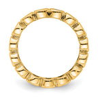 14k Polished Bezel-set 1 carat Diamond Complete Eternity Band
