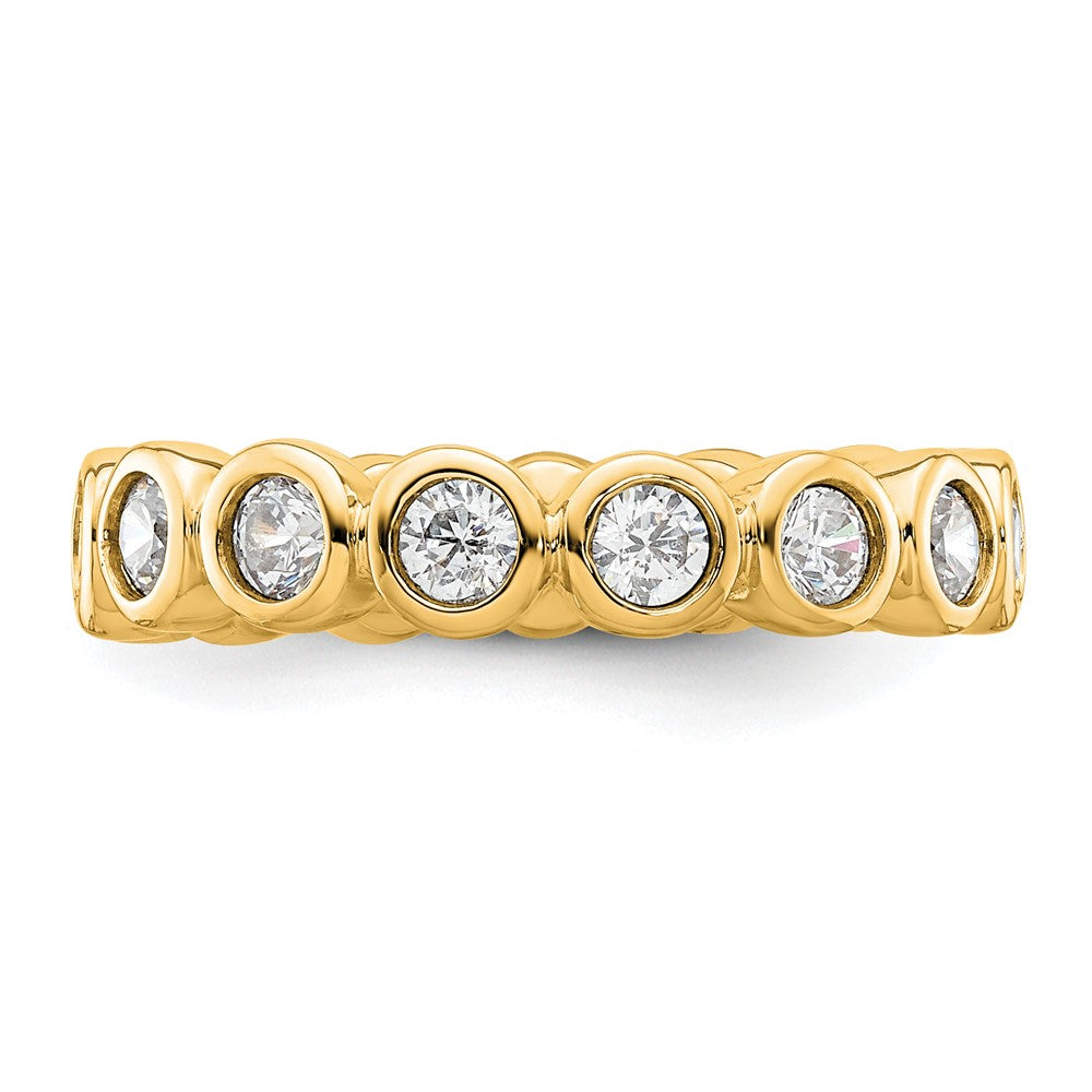 14k Polished Bezel-set 1 carat Diamond Complete Eternity Band