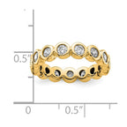 14k Polished Bezel-set 1 carat Diamond Complete Eternity Band