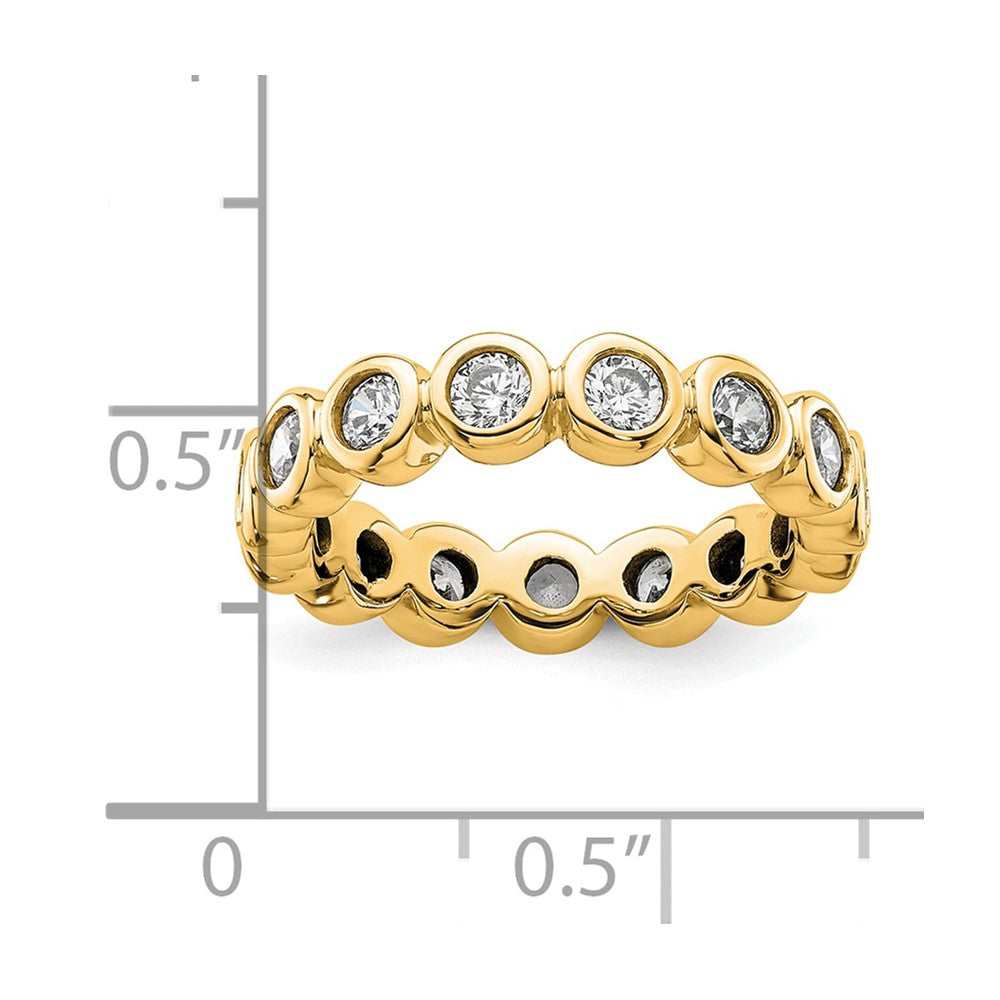 14k Polished Bezel-set 1 carat Diamond Complete Eternity Band