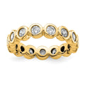 14k Polished Bezel-set 1 carat Diamond Complete Eternity Band
