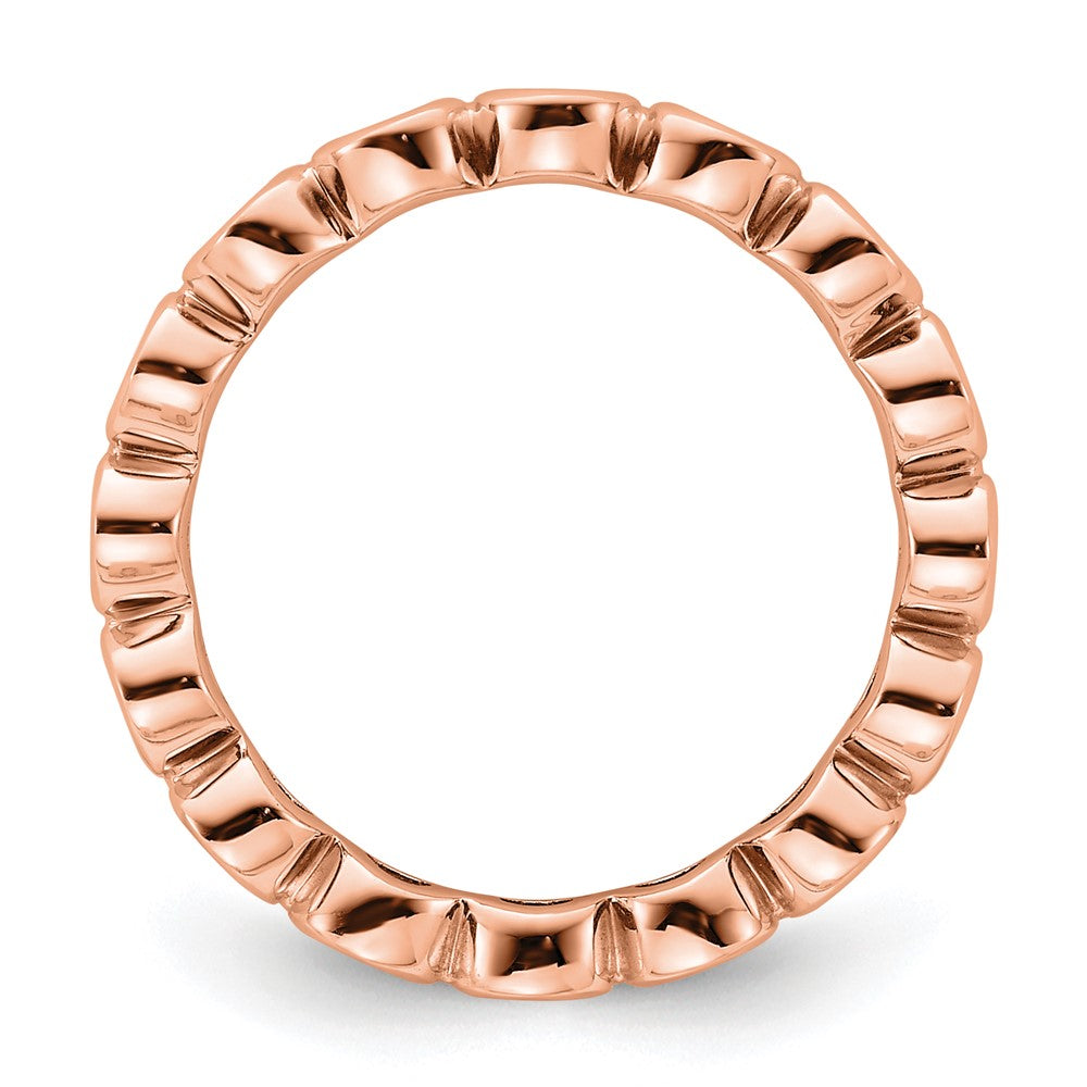 14k Rose Gold Polished Bezel-set 1 carat Diamond Complete Eternity Band
