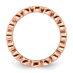 14k Rose Gold Polished Bezel-set 1 carat Diamond Complete Eternity Band