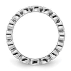 14k White Gold Polished Bezel-set 1 carat Diamond Complete Eternity Band
