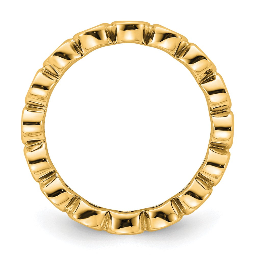 14k Polished Bezel-set 1 carat Diamond Complete Eternity Band