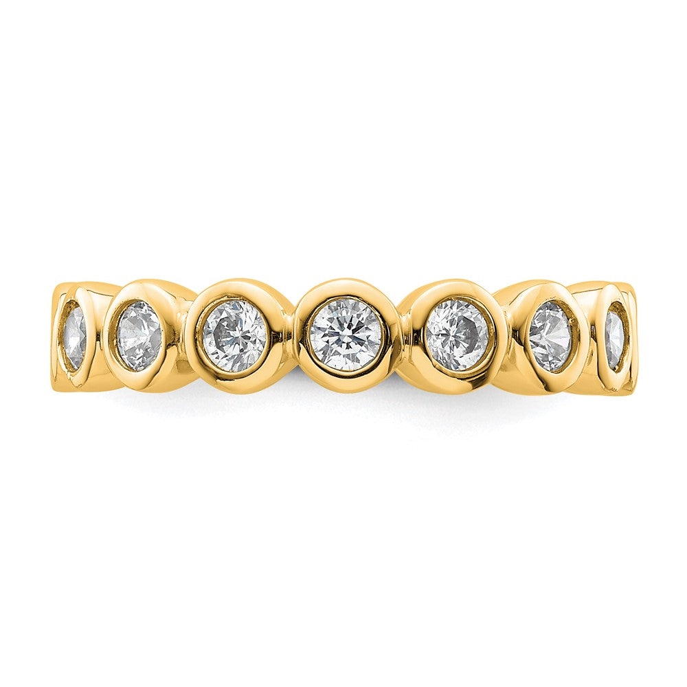 14k Polished Bezel-set 1 carat Diamond Complete Eternity Band