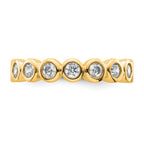 14k Polished Bezel-set 1 carat Diamond Complete Eternity Band