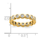 14k Polished Bezel-set 1 carat Diamond Complete Eternity Band