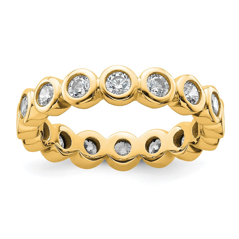 14k Polished Bezel-set 1 carat Diamond Complete Eternity Band