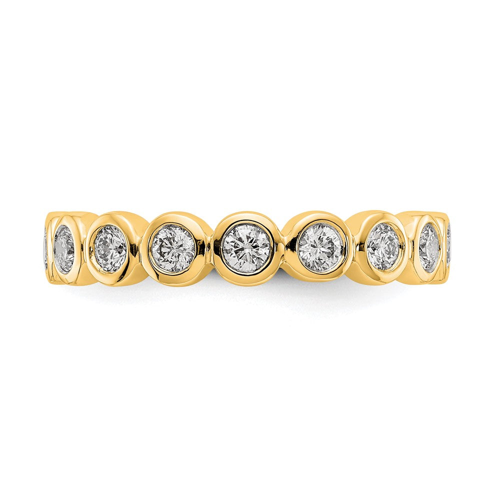 14k Polished Bezel-set 1 carat Diamond Complete Eternity Band