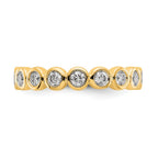 14k Polished Bezel-set 1 carat Diamond Complete Eternity Band