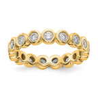 14k Polished Bezel-set 1 carat Diamond Complete Eternity Band