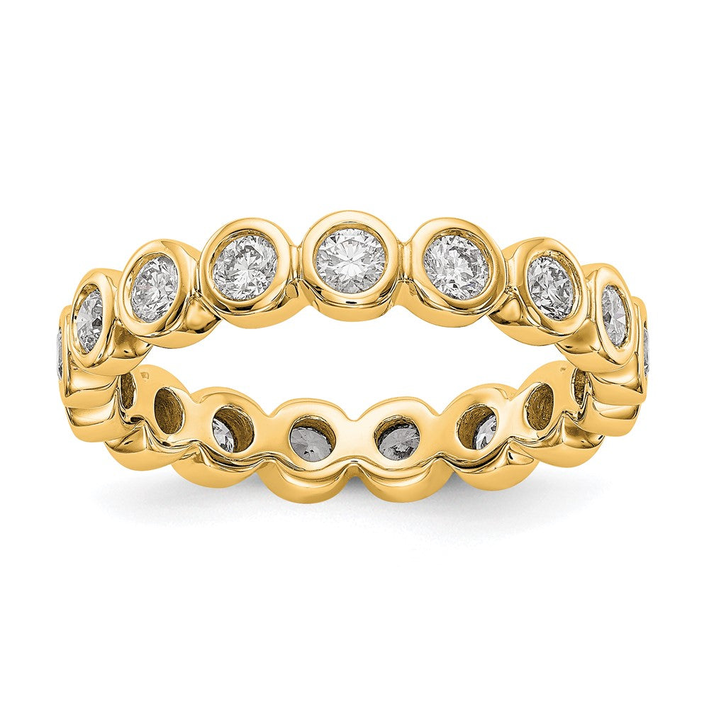 14k Polished Bezel-set 1 carat Diamond Complete Eternity Band