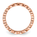 14k Rose Gold Polished Bezel-set 1 carat Diamond Complete Eternity Band