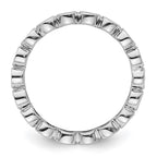 14k White Gold Polished Bezel-set 1 carat Diamond Complete Eternity Band