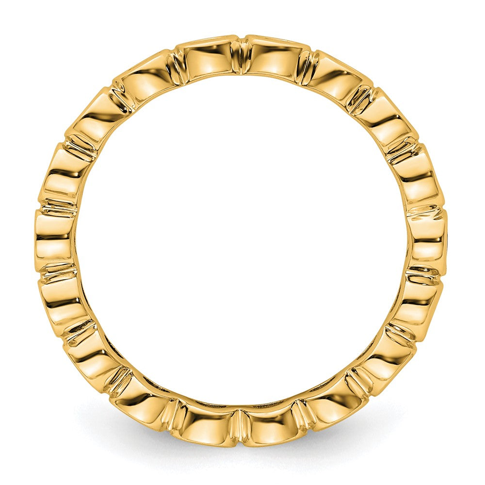 14k Polished Bezel-set 1 carat Diamond Complete Eternity Band