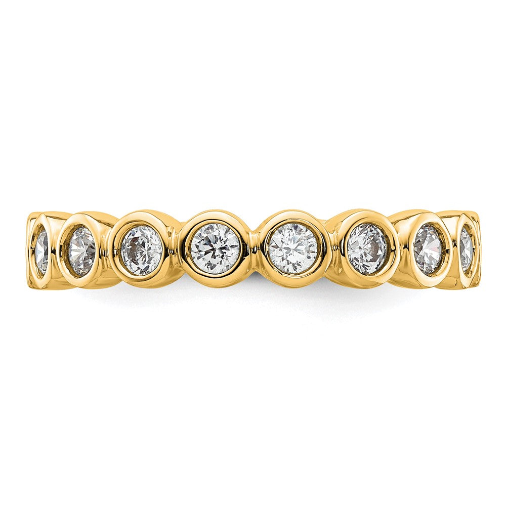 14k Polished Bezel-set 1 carat Diamond Complete Eternity Band