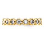 14k Polished Bezel-set 1 carat Diamond Complete Eternity Band