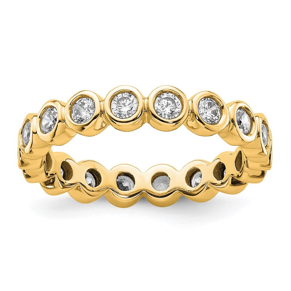 14k Polished Bezel-set 1 carat Diamond Complete Eternity Band
