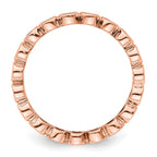 14k Rose Gold Polished Bezel-set 1 carat Diamond Complete Eternity Band