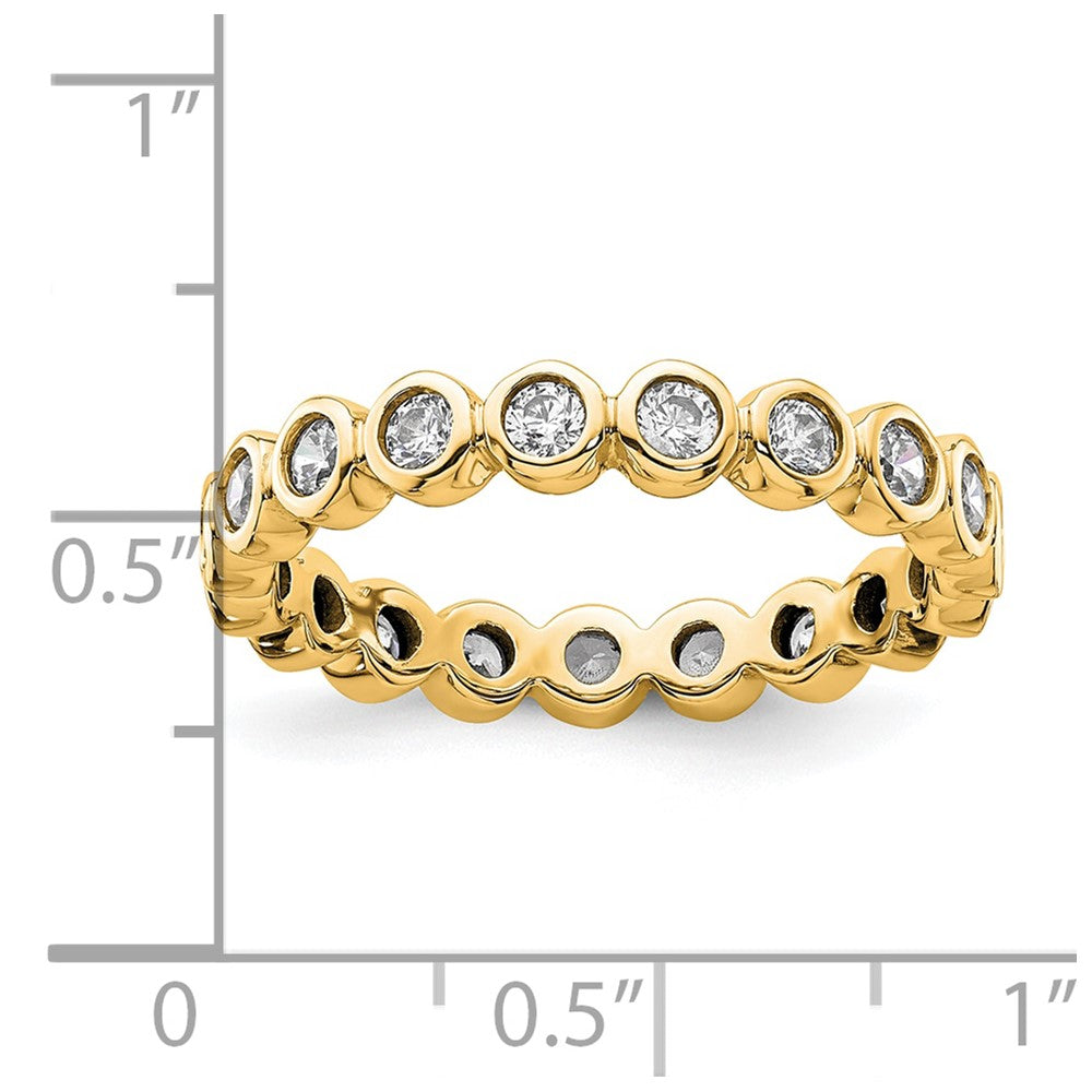 14k Polished Bezel-set 1 carat Diamond Complete Eternity Band