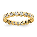 14k Polished Bezel-set 1 carat Diamond Complete Eternity Band