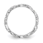 14k White Gold Polished Infinity Shared U Prong Diamond Eternity B