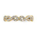 14k Polished Infinity Shared U Prong Diamond Eternity Band