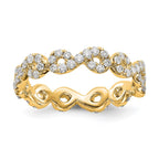 14k Polished Infinity Shared U Prong Diamond Eternity Band