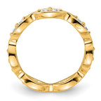 14k Polished Vintage Pave 1/2 carat Diamond Complete Eternity Band