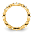 14k Polished Vintage Pave 1/2 carat Diamond Complete Eternity Band