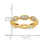 14k Polished Vintage Pave 1/2 carat Diamond Complete Eternity Band