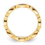 14k Polished Vintage Pave 1/2 carat Diamond Complete Eternity Band